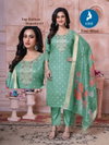 Tini Mini By Kaya Shimmer Ladies Kurti With Bottom Dupatta Wholesale Market In Surat